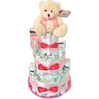 Los mejores  - Tarta de pañales DODOT Suavinex rosa con chupete (Talla 2 (3-6 kg))